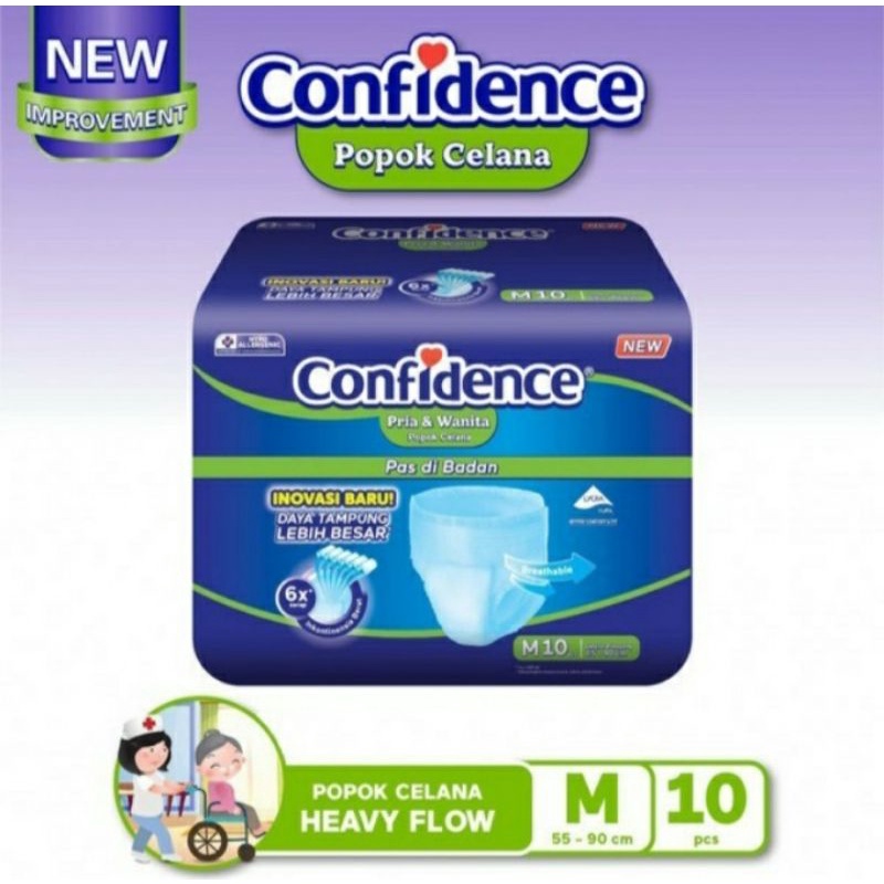 confidence adult heavy flow M 10 popok dewasa celana confidence pants m10