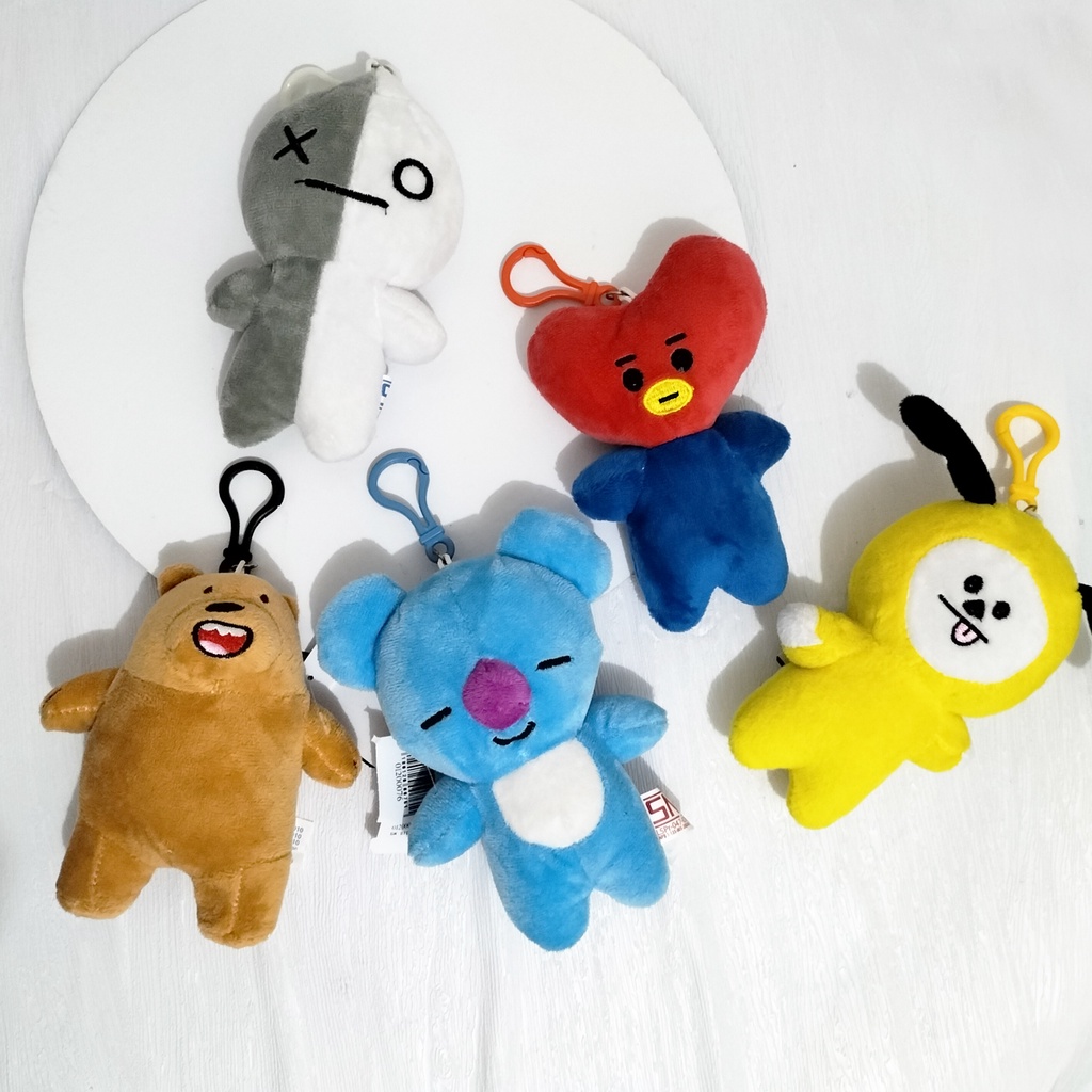 Gantungan kunci boneka BT21 gantungan kunci BTS gantungan tas lucu askesoris tas boneka lucu gantungan kunci murah