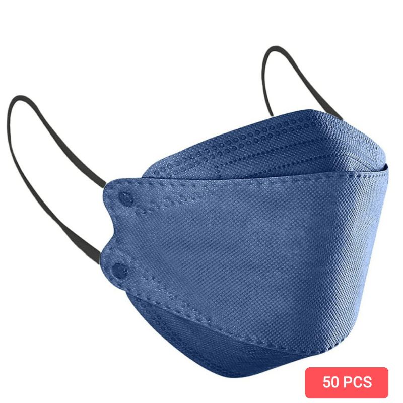 Masker Kf94 isi 50pcs 4ply High Quality Bahan Nyaman dan Lembut Semarang-KF94 BIRU ISI 50 PCS