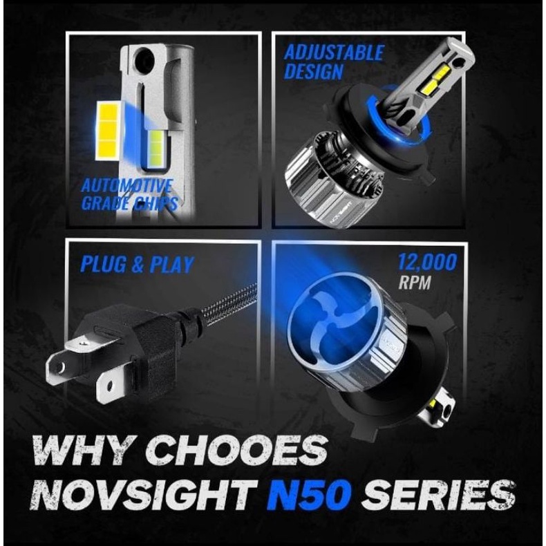 Led Headlight Novsight N50 H4