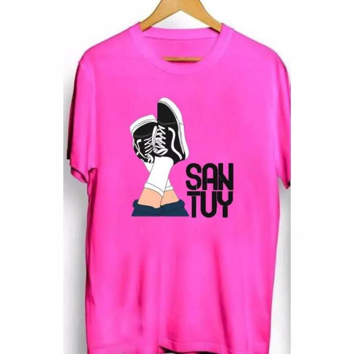 SANTUY /KAOS PINK /KAOS DISTRO /BAJU COWOK /TSHIRT PRIA /PAKAIAN PRIA - Pink
