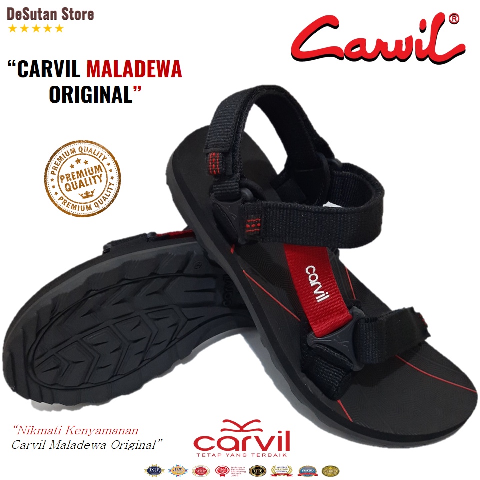 Carvil Maladewa Sandal Pria Sandal Gunung Pria Dewasa Maxima Remaja Travel Fashion [DeSutan Store]