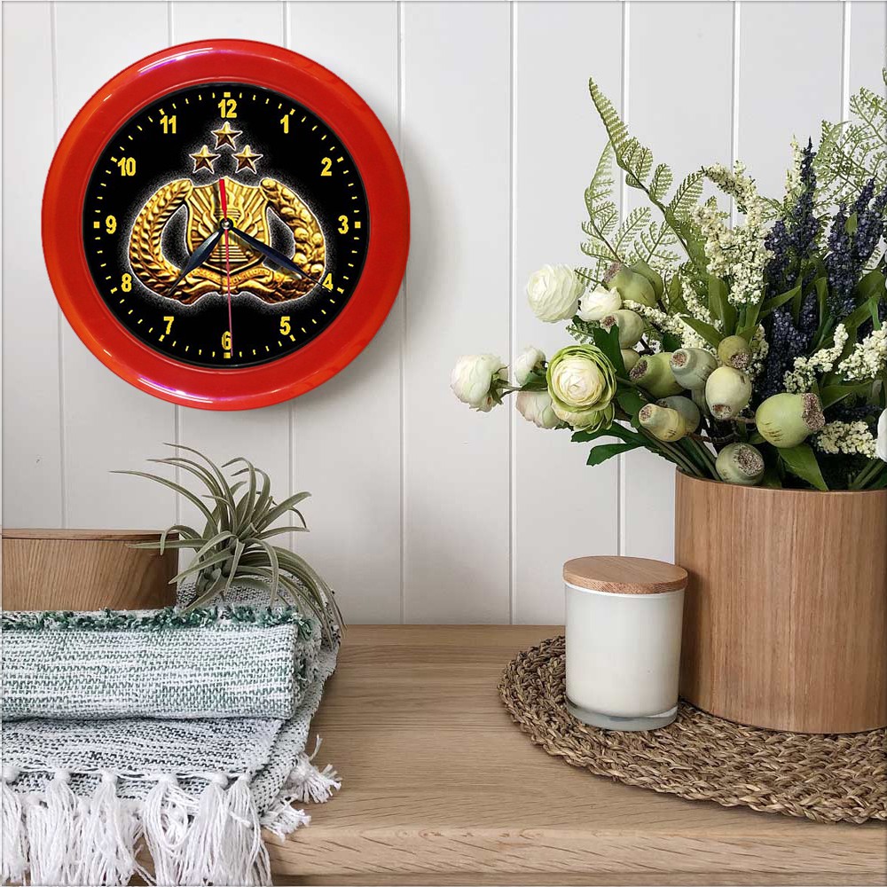 JAM DINDING LOGO TRIBRATA PORLI  (DIAMETER 30CM)