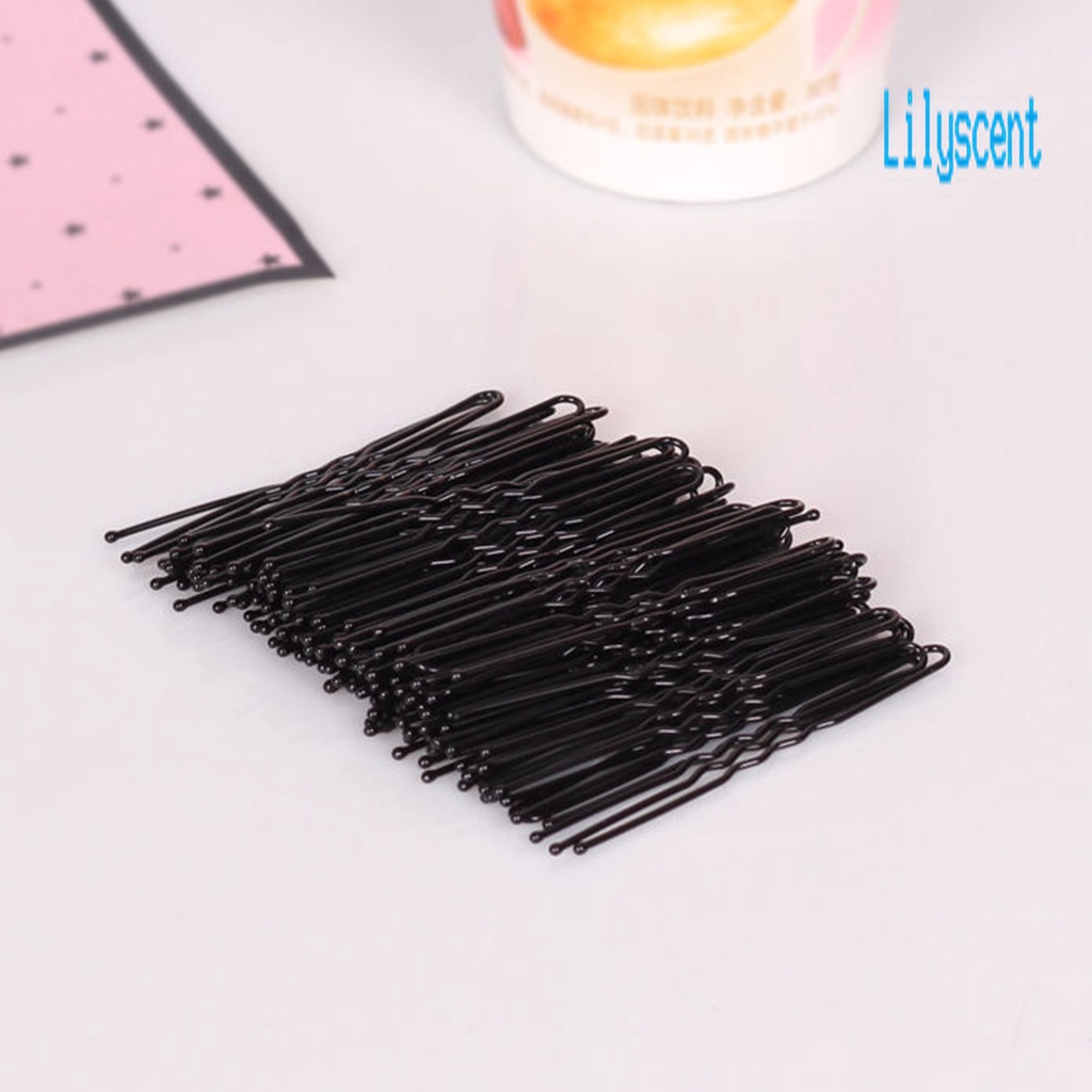 100pcs / Set Jepit Rambut Bentuk U Bahan Logam Untuk Dekorasi