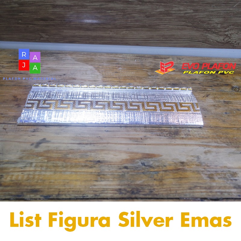 Lis Plafon PVC Mewah Model Figura Silver Emas 7cm Harga Permeter