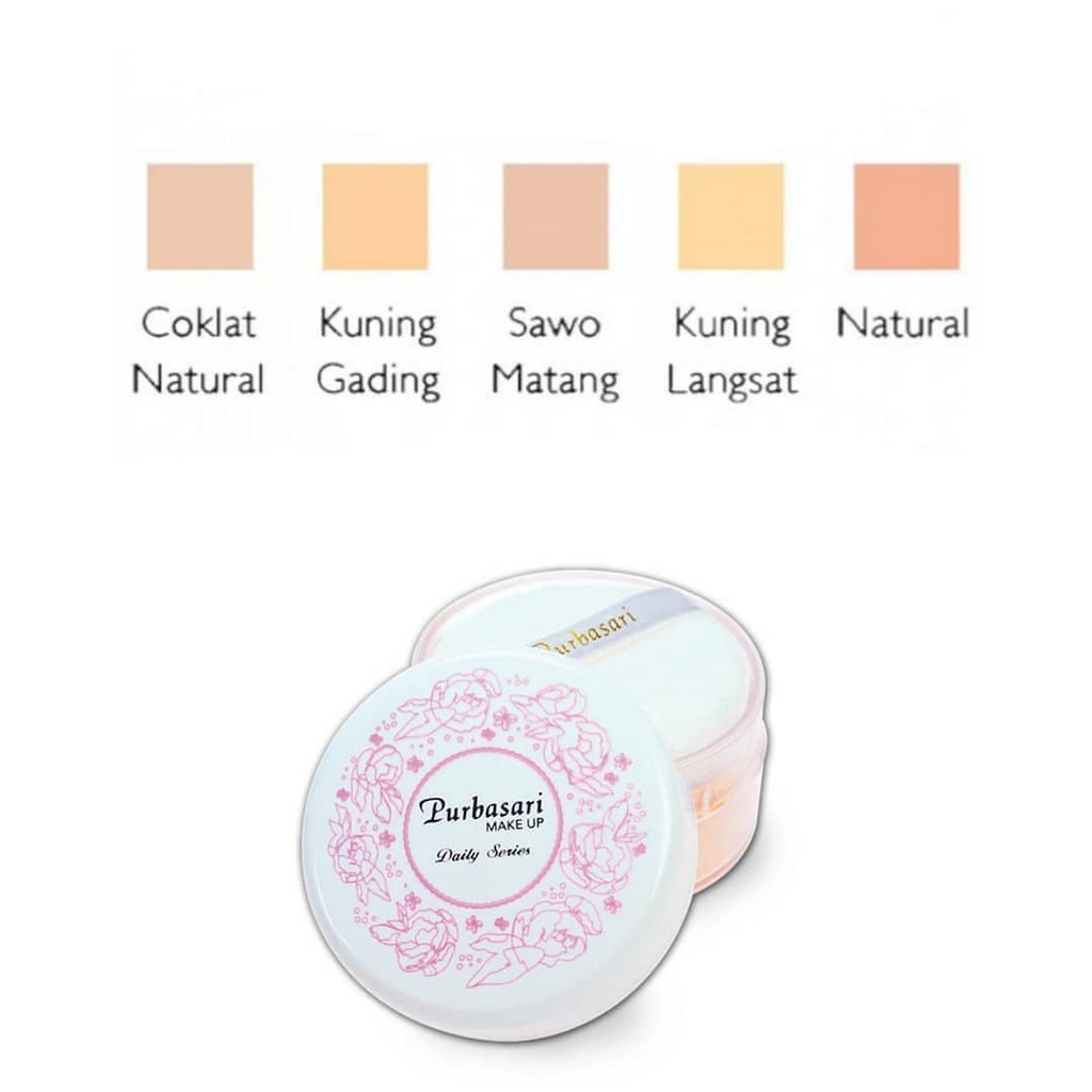 Purbasari Daily Series Face Powder - PURBASARI Bedak Tabur - 30gr