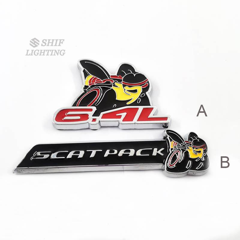 1 x Metal 6.4L SCATPACK BEE Logo Car Auto Decorative Emblem Badge Sticker Decal for Chevrolet Cruze