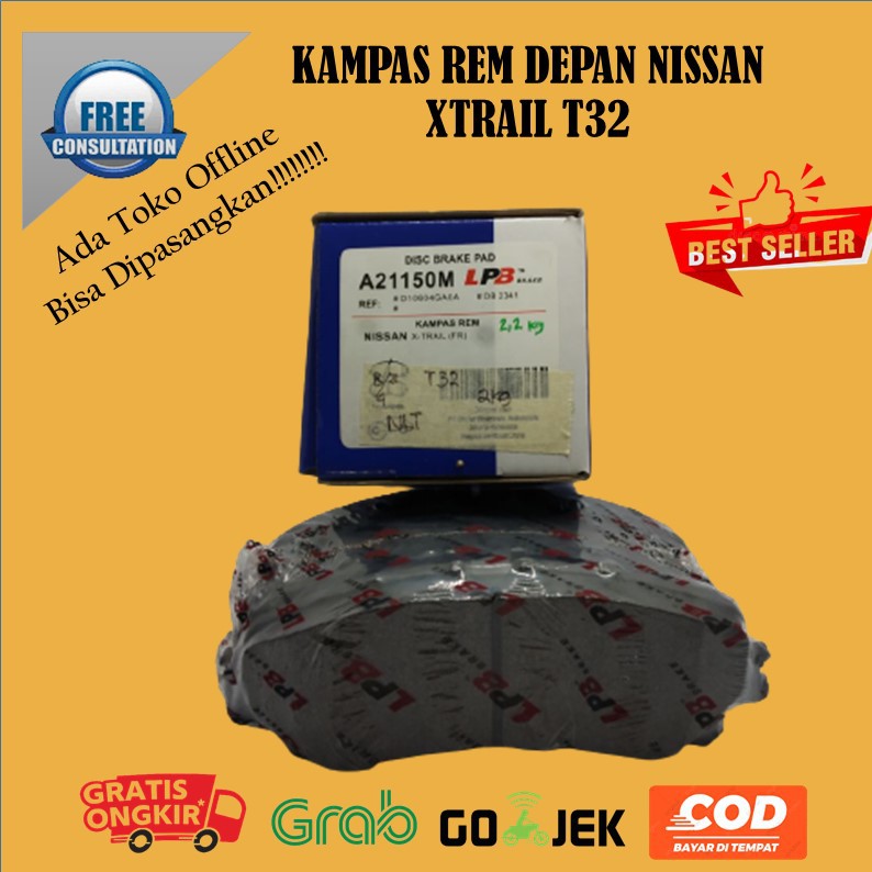KAMPAS REM DEPAN XTRAIL T32 BRAKE PAD DEPAN NISSAN XTRAIL T32