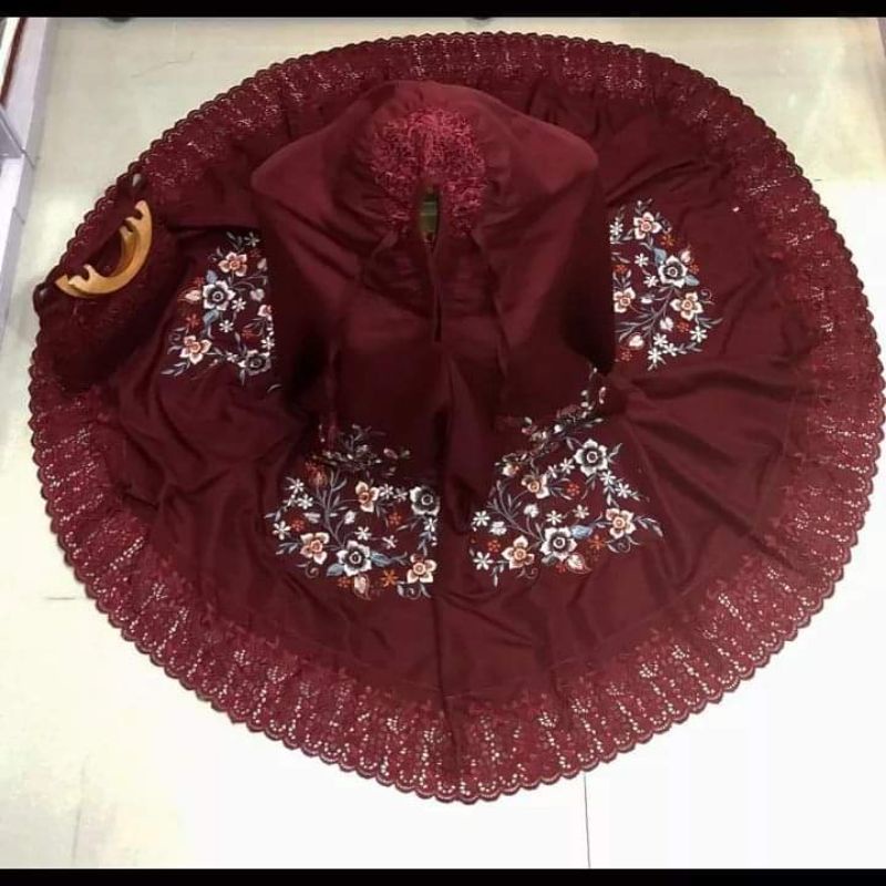 Mukena khadijah bordir suji caia khas bukittinggi-padang