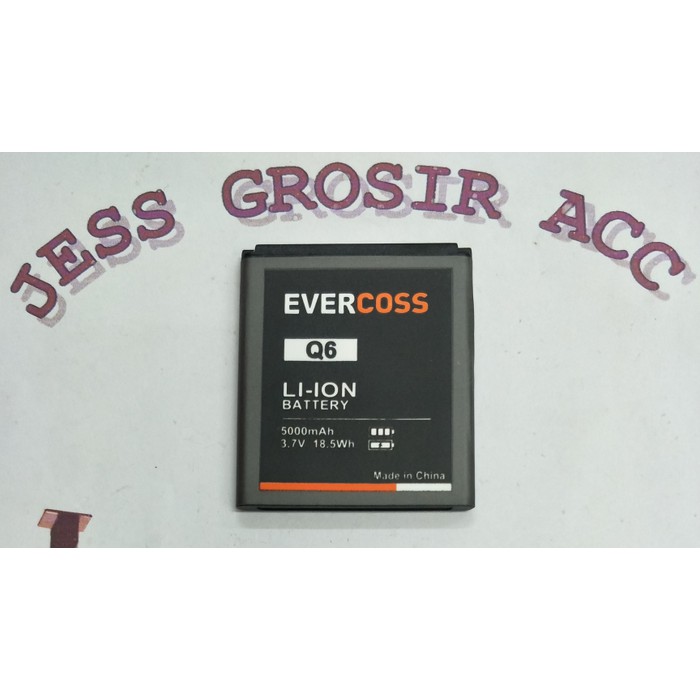 Baterai Battery Batre Double Power Evercoss Evercross Cross Q6 q6 Q-6 - Hitam