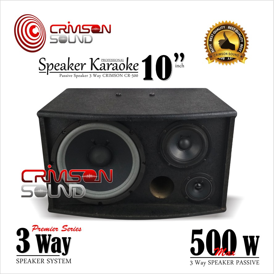 SPEAKER KARAOKE 10 Inch CRIMSON 3 Way CR-500 PREMIER