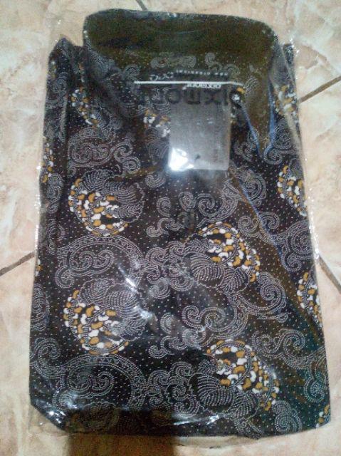 Kemeja Batik Pria Lengan Pendek Bs70 Katun Motif Modern Dixmont Semi Slim Fit Premium