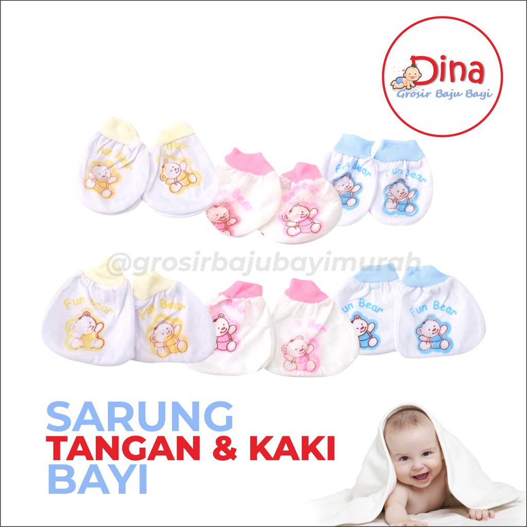 Sarung Tangan Kaki Bayi Ecer perlengkapan bayi baru lahir