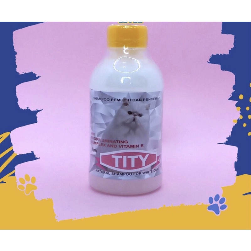 shampo kucing berbulu putih sampo kucing putih shampo Tity