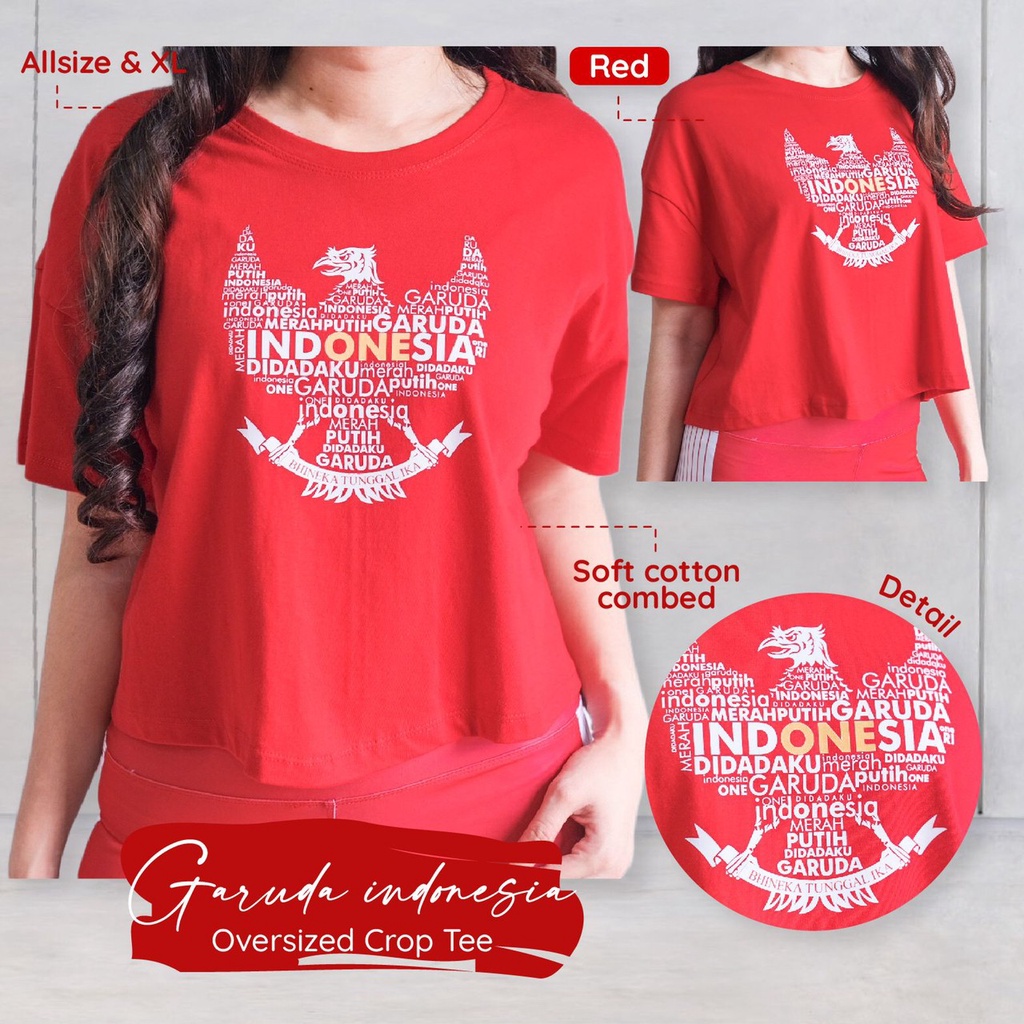 BAJU OVERSIZE CROP GARUDA INDONESIA LEGGING VANSY MERAH PUTIH SETELAN SENAM WANITA-5