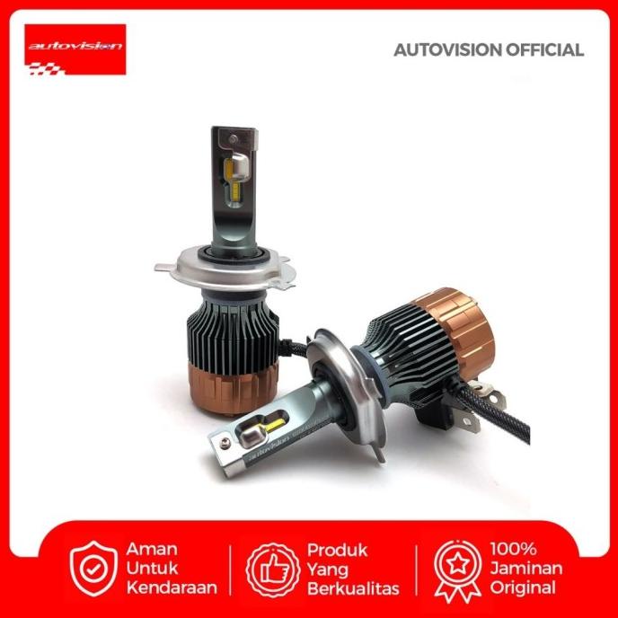 Lampu Mobil LED Autovision 3 Warna Tuner RS H4 H/L (8-32V) 30/30W