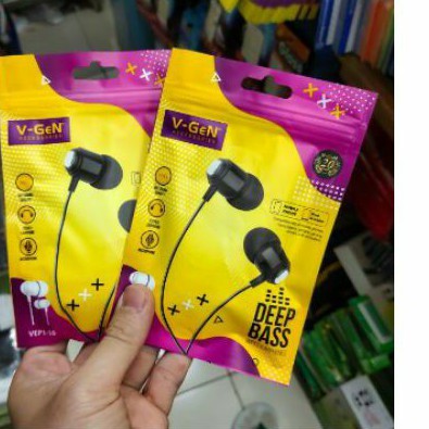 headset V-GEN super bass / headset handsfree UNIVERSAL MANTAP MURAH