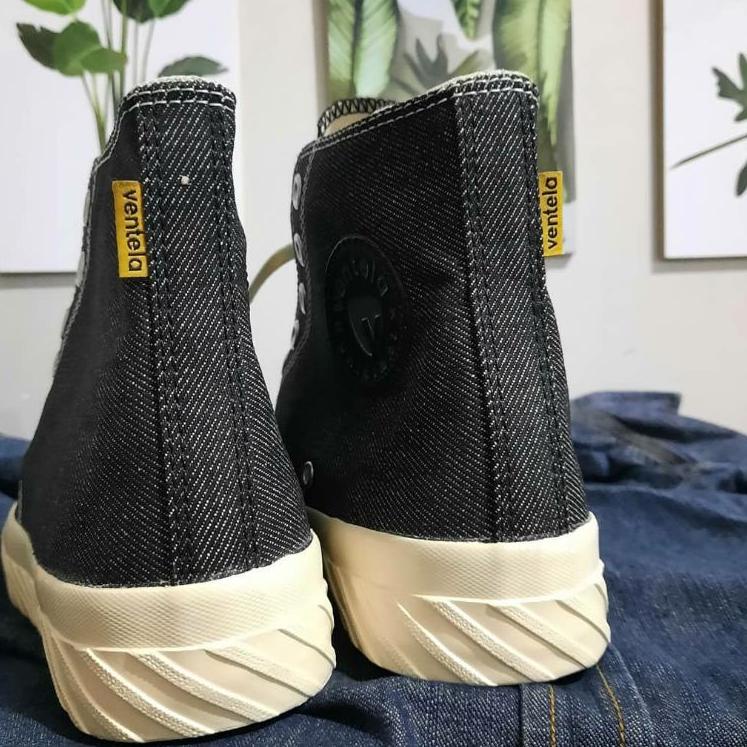 Stok terbatas.. Ventela BTS 80S Black & Blue Denim High Original (Ventela x Badjatex)