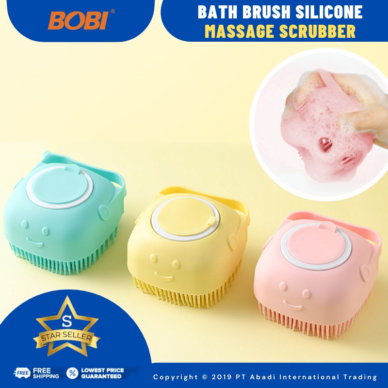 Sikat Mandi Silikon Eksfoliasi - Magic Silicone Massage Bath Brush - Warna Random