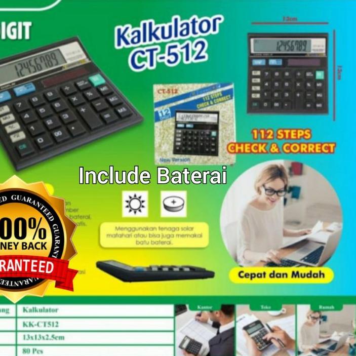 

Berkualitas Kalkulator Calculator Model Citizen CT512 CT 512 12 Digit Ibiza
