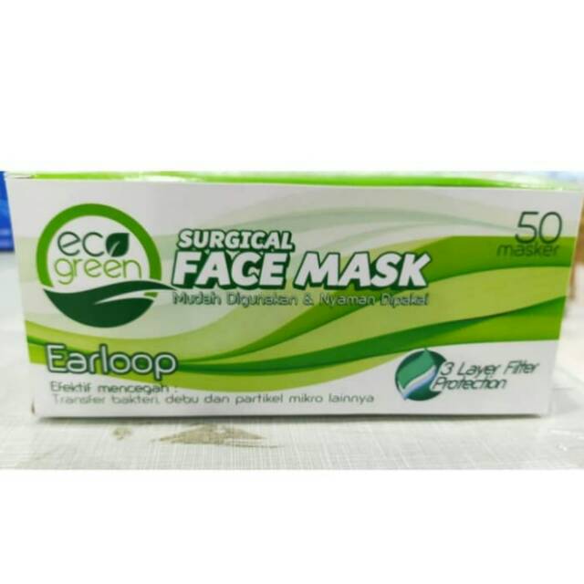 Face mask / masker eco green isi 50