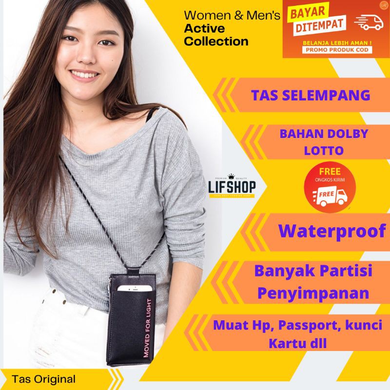 Tas Selempang Kalung Gantung HP Wanita Lolly Pouch Bag Sling Bag Anti Air