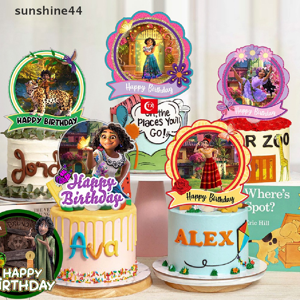 Sunshine 1PC Topper Kue Ulang Tahun DIY Bahan Akrilik Untuk Dekorasi Rumah