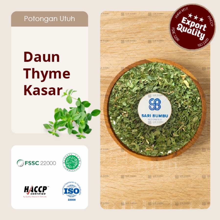 

Daun Thyme Kasar | Thyme Leaves Flake 250gr Export Quality