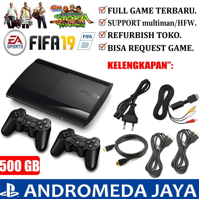 Sony PS3 Super Slim 500GB isi Games Original