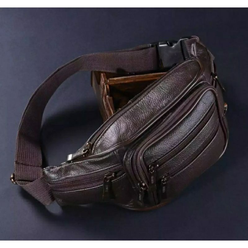 Tas pinggang Kulit Pria Tas Bahu Tas Selempang Tas Sling Bang Bahan Kulit Hiqh Quality