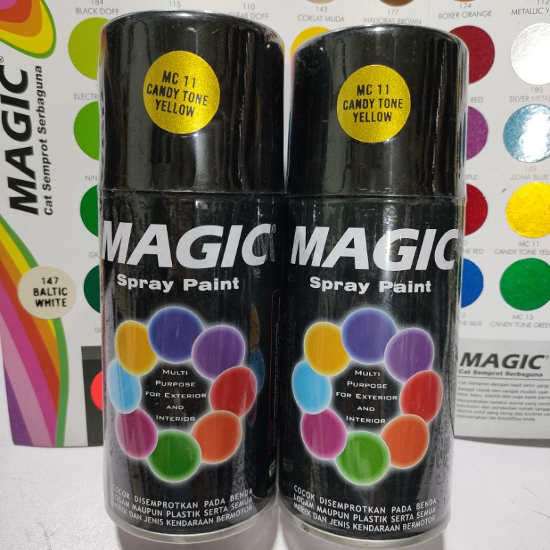 Magic Spray Paint Pilox Pilok Magic Candy Yellow Kuning 11 300cc Cat Semprot Serbaguna Magic Ukuran Besar 300 cc