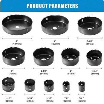 Holesaw Kit 11pcs, 13pcs, dan 16pcs - Holesaw Set - Hole Saw Kayu - Hole Saw Kit JLD