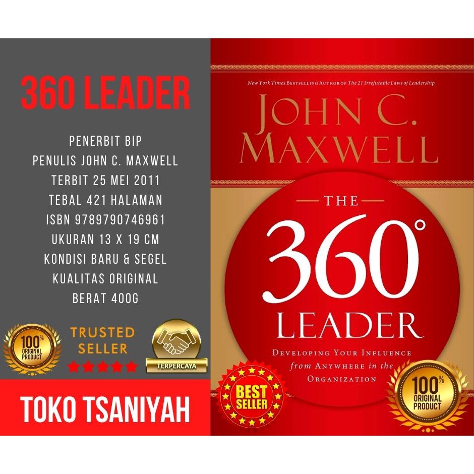 Jual Buku Motivasi Best Seller 360 Leader John C Maxwell Buku Pemimpin