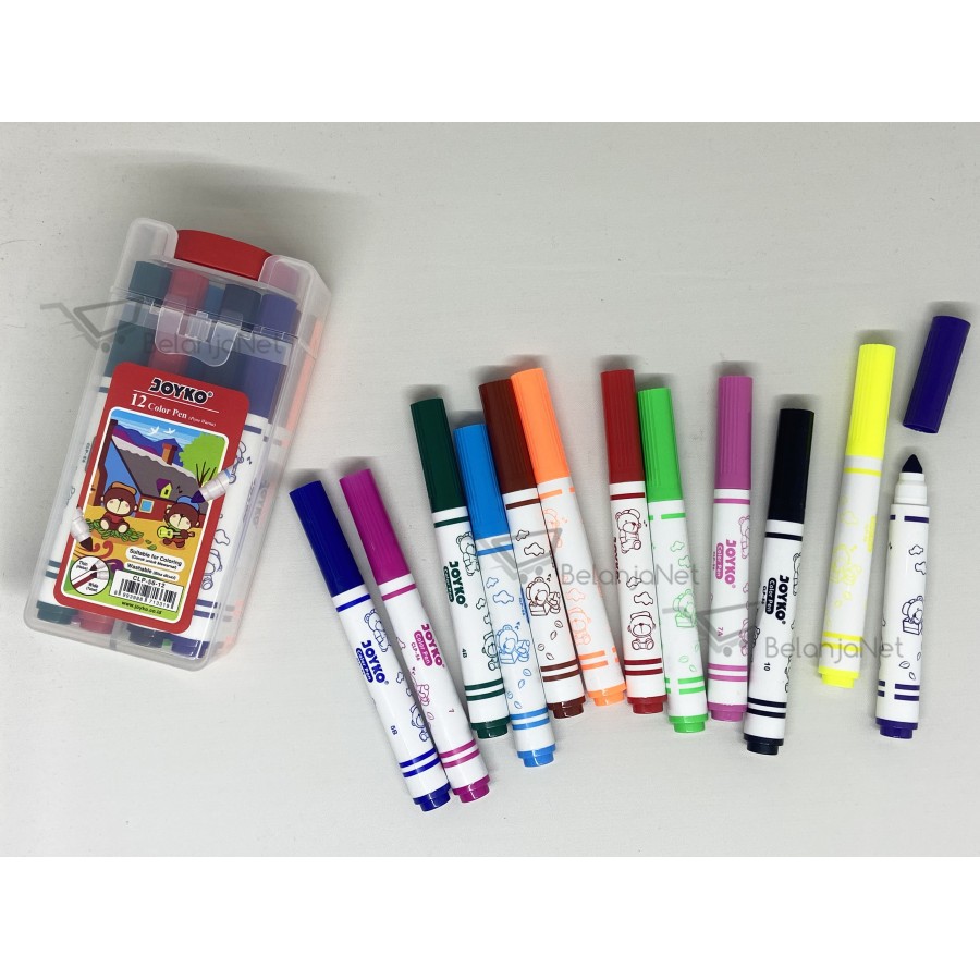 Spidol Pen Warna dapat dicuci | Color Pen Washable Joyko CLP-56-12