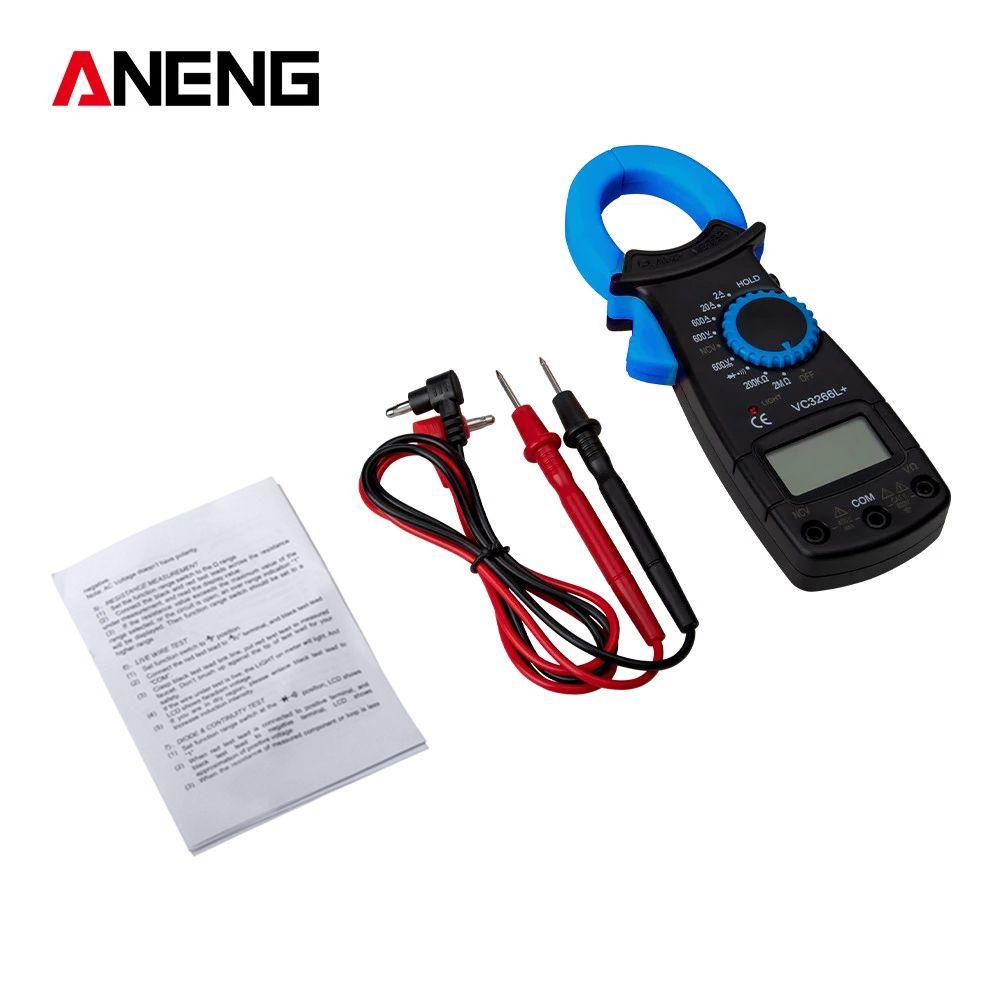 Solighter Digital Clamp Meter ANENG VC3266L+True RMS Temp phm Tester Arus Listrik