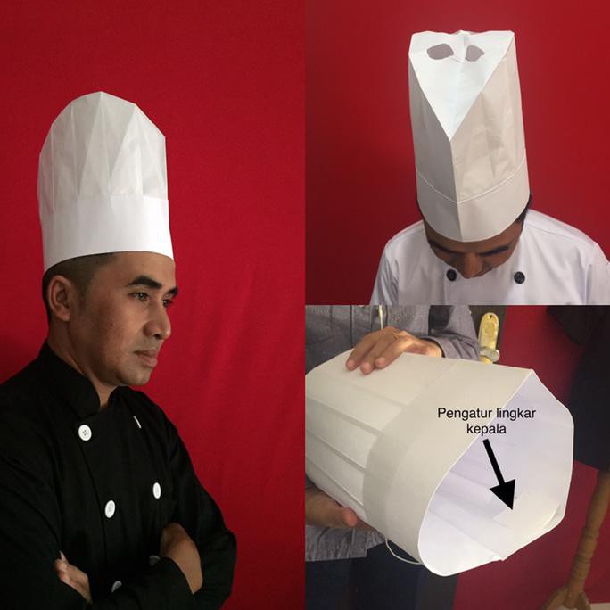 Topi koki kertas oval 25 cm TERBATAS