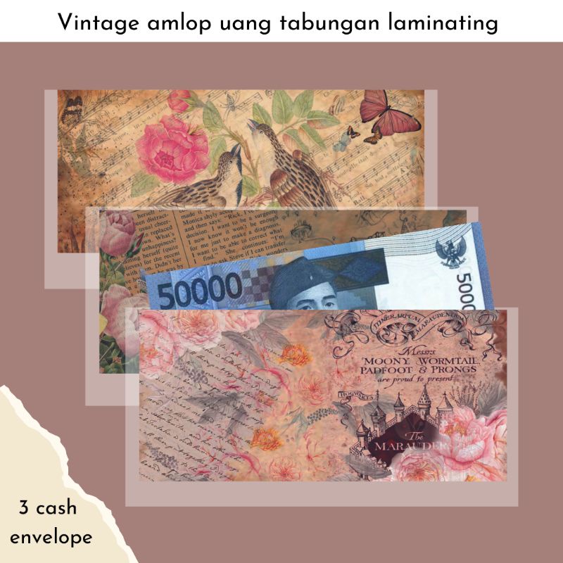 

Vintage amplop uang laminating