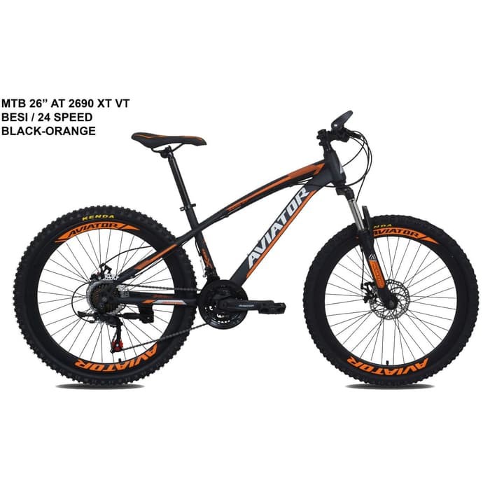 Promo Sepeda MTB 26in Aviator 2690 RS velg tinggi new Murah Berkualitas