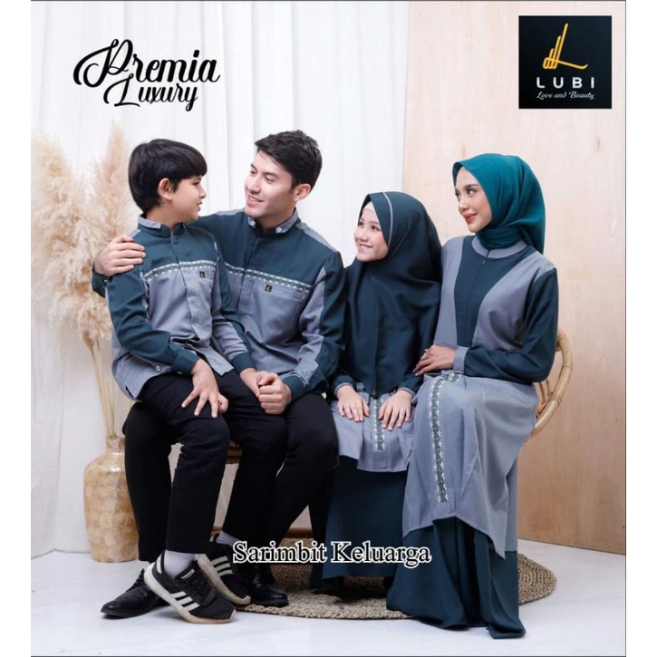 Sarimbit Family Premium Premia Luxury Royal Blue by Lubi|Gamis Kids Set Hijab|Dress Syari|Dress Bord