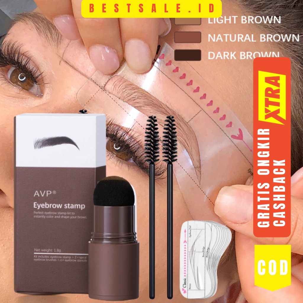 AVP Eyebrow Stamp Shaping Kit - Penebal Alis - Tato Alis - Stamp Alis