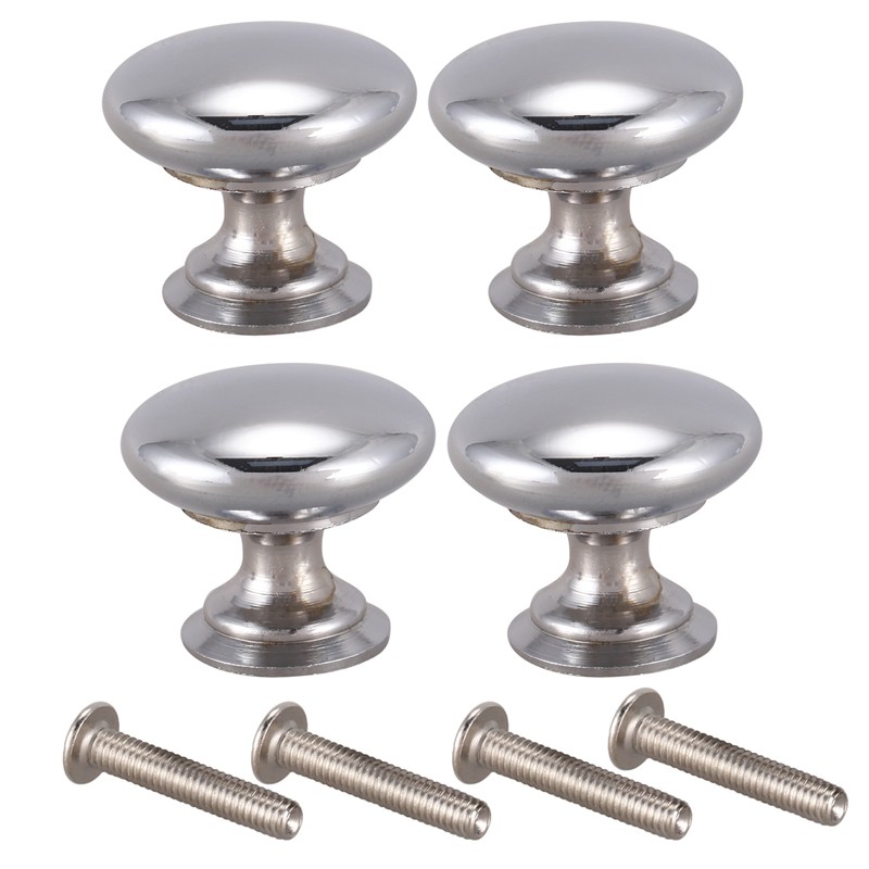 Silver Tone Mirror Polish Furniture Cabinet Drawer Knob Handle 4
