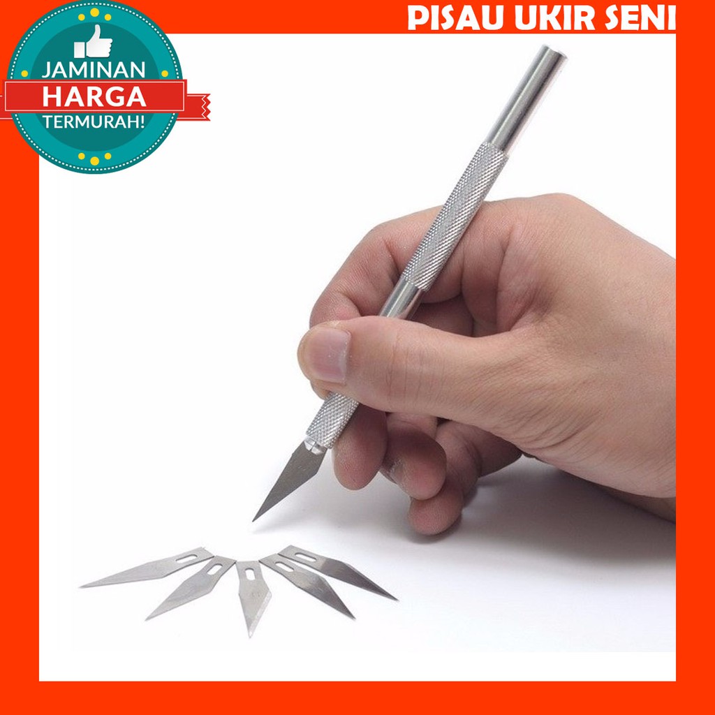 

Pisau Ukir Seni Silver Stainless Steel Pen Cutter Engraving Carving