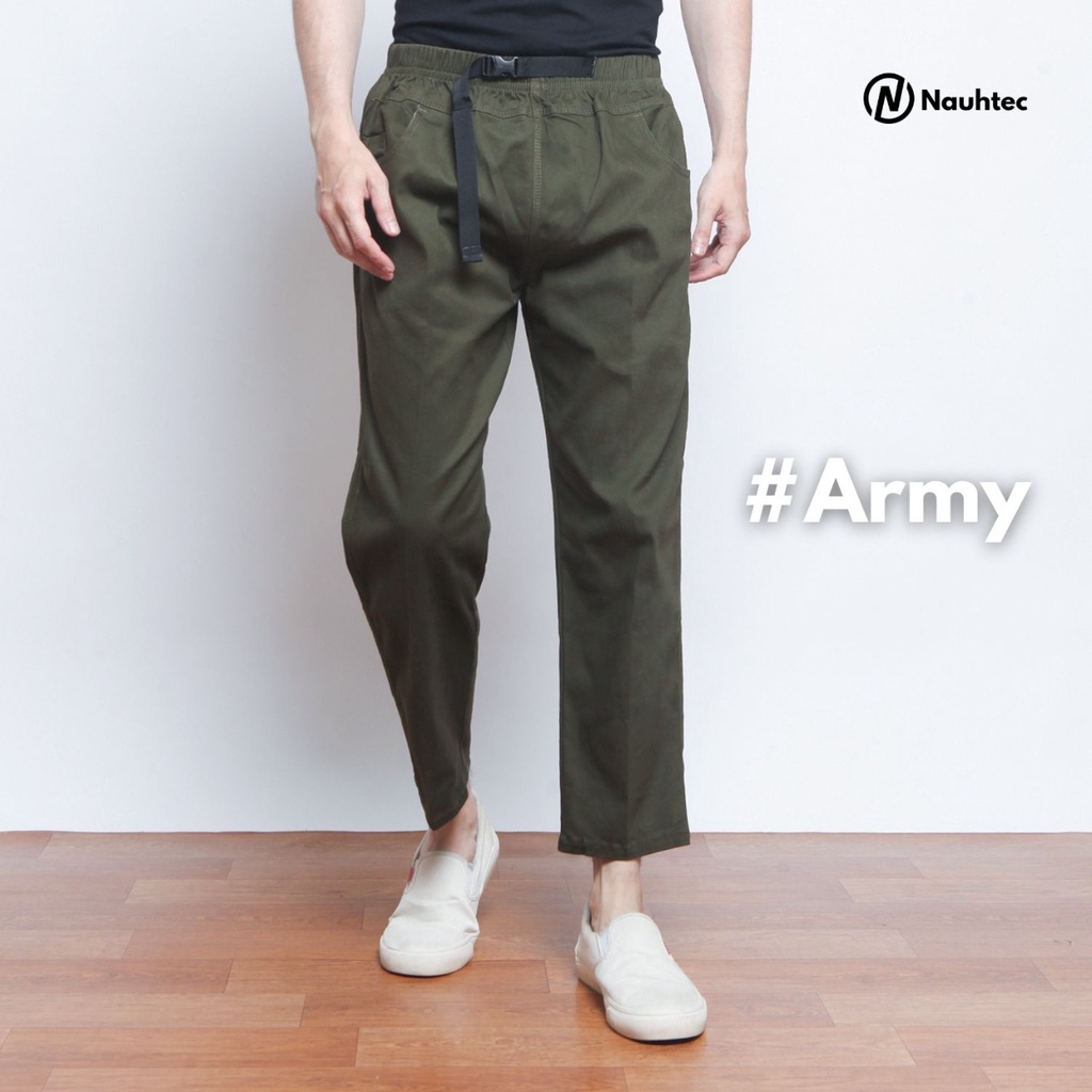 Celana Sirwal Chino Akhtar Slimfit Ankle Pant Pria Dewasa By Nauhtec Bahan Katun Melar