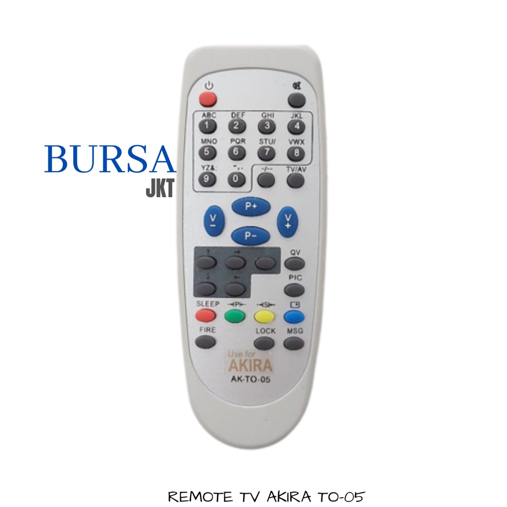 REMOTE  AKIRA TV ANALOG CRT TABUNG TO-05