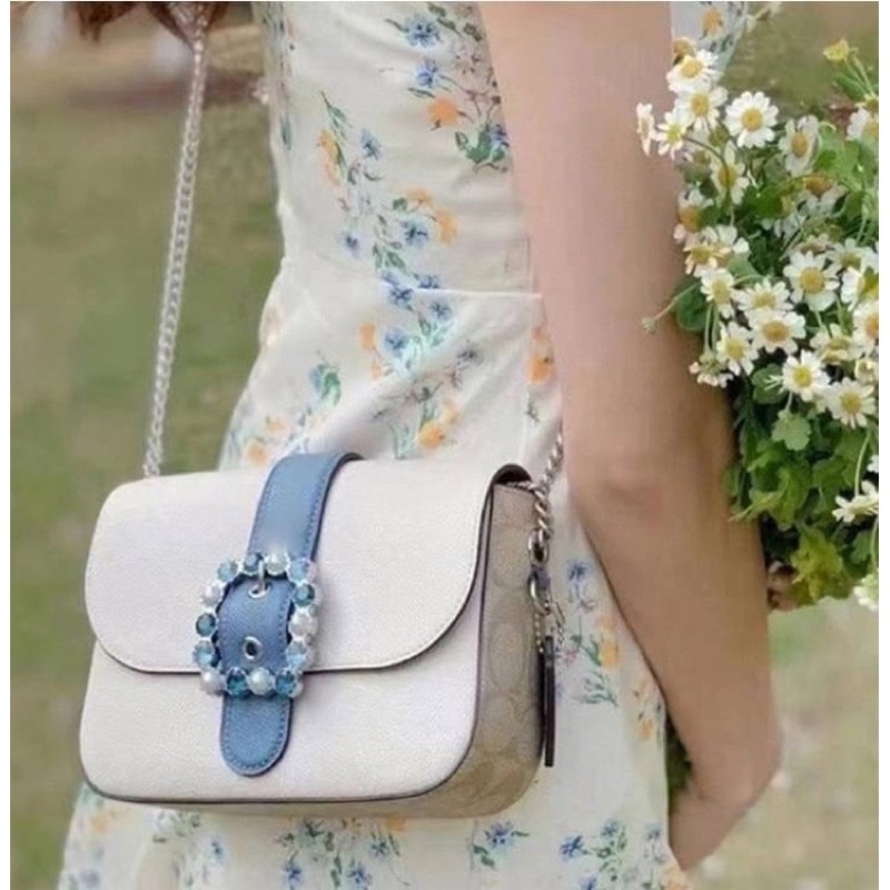 [SALEE!!!!!] Tas Coach Gemma Crossbody In Colorblock In Signature For women