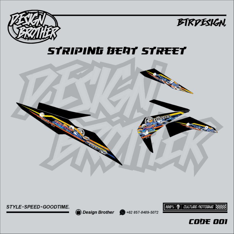 Jual STICKER STRIPING BEAT STREET VARIASI STICKER LIS HONDA BEAT STREET