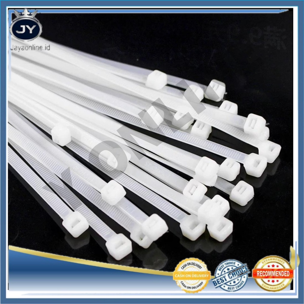 JY SS31 Kabel Ties 2.5mm x 200mm Warna Putih/Hitam 1Pack isi 100PCS Kabel Tie/Kabel Pengikat Kualitas Import Murah