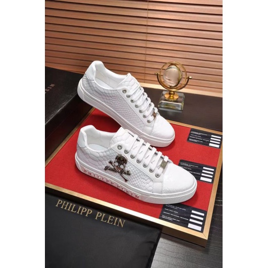 sneaker pria philipp PLEIN sepatu cowok mirror vip shoes men run away top PP Brand P1SHOES new styles