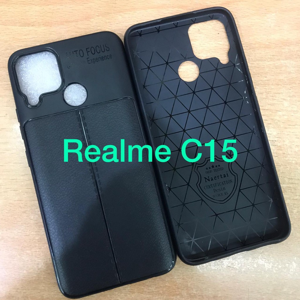 Case Hp Realme C15 Autofous Softcse Carbon Premium