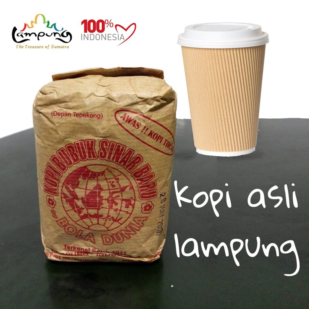 

KOPI LAMPUNG KOPI BUBUK CAP BOLA BINTANG ASLI LAMPUNG 100 gram